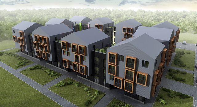 Daudzdzīvokļu ēkas apbūves priekšlikums