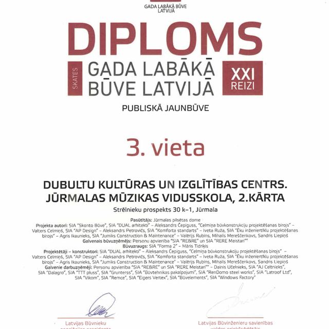 Gada labākā būve Latvija 2019
