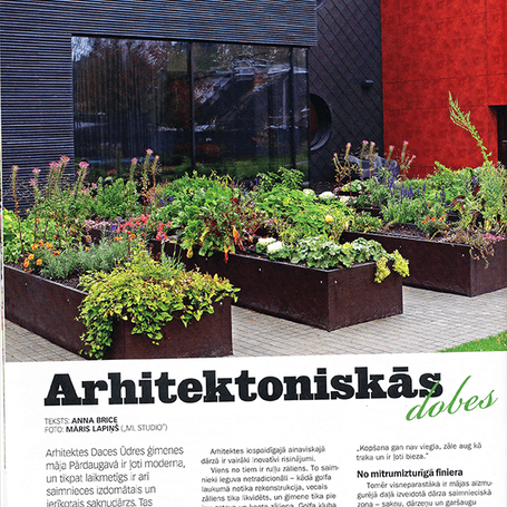 SIA DUAL arhitektu publikācija ''Dārza Pasaule'' žurnālā.