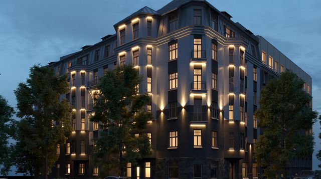 Реконструкция многоквартирного дома 2 - ул. Кришьяня Валдемара, 61, Рига
